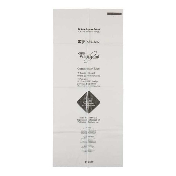 60 Pack-Plastic Compactor Bags-18" Models W10165293RB