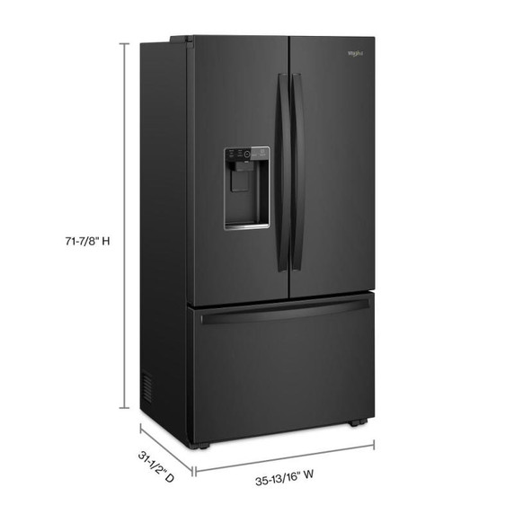 Whirlpool® 36-inch Wide Counter Depth French Door Refrigerator - 24 cu. ft. WRF954CIHB