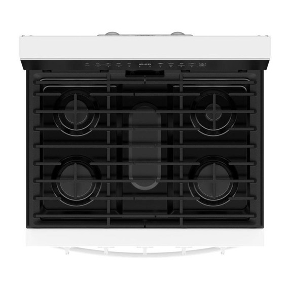 Whirlpool® 30-inch Smart Gas Range with Air Cooking Technology, Steam/Self Cleaning, Rapid Preheat 5.3 CuFt Capacity WFGS7530RW