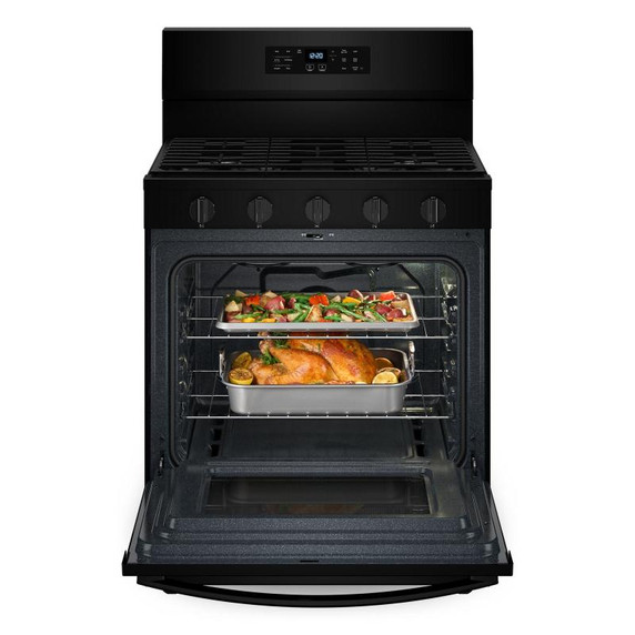Whirlpool® 30-inch Gas Range with Air Fry and Air Baking, Self Cleaning, Rapid Preheat 5.0 CuFt Capacity WFGS5030RB Whirlpool® 30-inch Gas Range with Air Fry and Air Baking, Self Cleaning, Rapid Preheat 5.0 CuFt Capacity WFGS5030RB