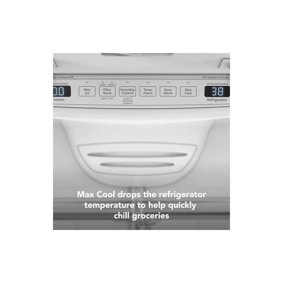 Kitchenaid® 20 cu. ft. 36-Inch Width Counter-Depth French Door Refrigerator with Interior Dispense KRFC136RBS Kitchenaid® 20 cu. ft. 36-Inch Width Counter-Depth French Door Refrigerator with Interior Dispense KRFC136RBS