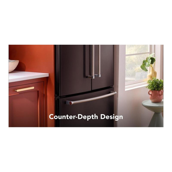 Kitchenaid® 20 cu. ft. 36-Inch Width Counter-Depth French Door Refrigerator with Interior Dispense KRFC136RBS Kitchenaid® 20 cu. ft. 36-Inch Width Counter-Depth French Door Refrigerator with Interior Dispense KRFC136RBS