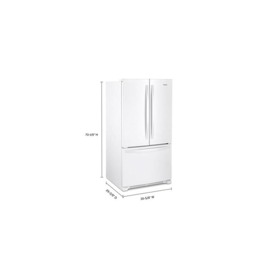 Whirlpool® 36-Inch Wide Counter-Depth French Door Bottom Mount Refrigerator - 20 cu. ft. WRFC2036RW