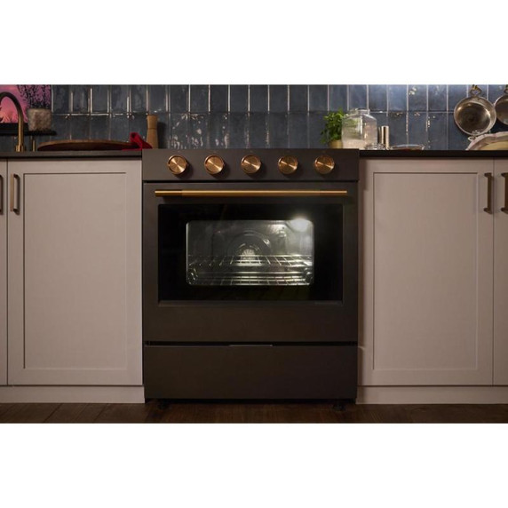 Kitchenaid® 5.0 Cu. Ft. Smart Slide-in Gas Range with Convection Cooking Modes and 2-in-1 Burner KSGS530SBE