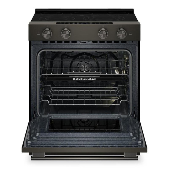 Kitchenaid® 5.3 Cu. Ft. Slide-in Electric Range with Two Even-Heat™ Hyper Elements and Convection Cooking Modes YKSES530SBE