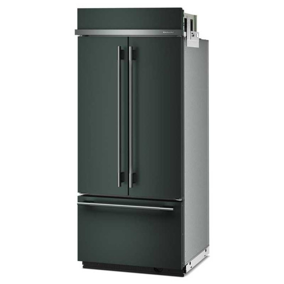 Kitchenaid® 20.8 Cu. Ft. 36" Built-In French Door Bottom Mount Refrigerator with Platinum Interior KBFN536SJP