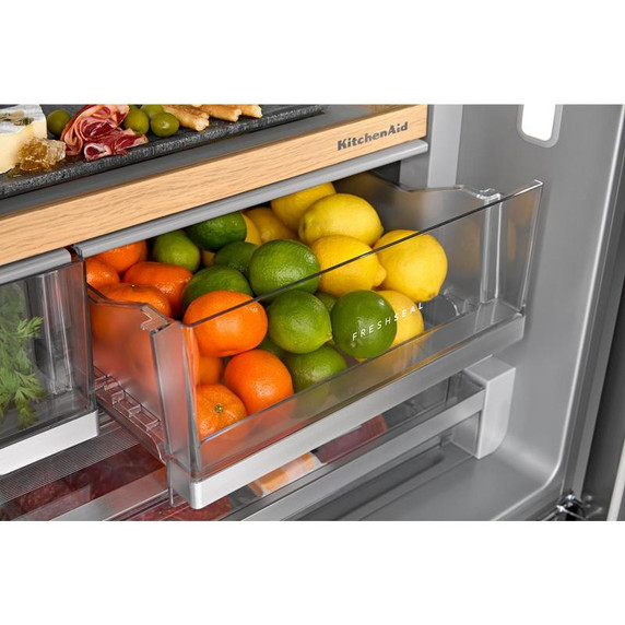 Kitchenaid® 31 cu. ft. French Door Refrigerator with Interior Water and Ice KRFF436SPS