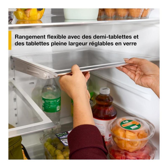 Whirlpool® 30 Cu. Ft. Family-Sized Capacity French door refrigerator with Flexible Tempearture Drawer WRMF3336SV