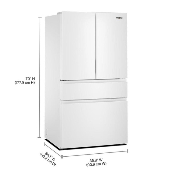 Whirlpool® 30 Cu. Ft. Family-Sized Capacity French door refrigerator with Flexible Tempearture Drawer WRMF3336SW