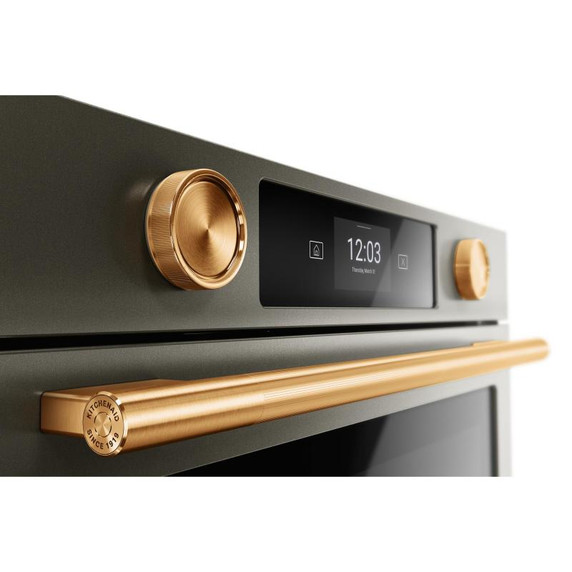 Kitchenaid® 30-inch Smart Electric Single Wall Oven with Assisted Cooking Modes - Black Ore KOES730SBE