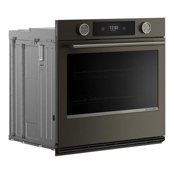 Kitchenaid® 30-inch Smart Electric Single Wall Oven with Assisted Cooking Modes - Black Ore KOES730SBE