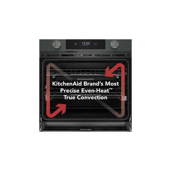 Kitchenaid® 30-inch Smart Electric Single Wall Oven with Assisted Cooking Modes - Juniper KOES730SJP