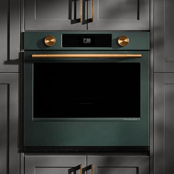 Kitchenaid® 30-inch Smart Electric Single Wall Oven with Assisted Cooking Modes - Juniper KOES730SJP