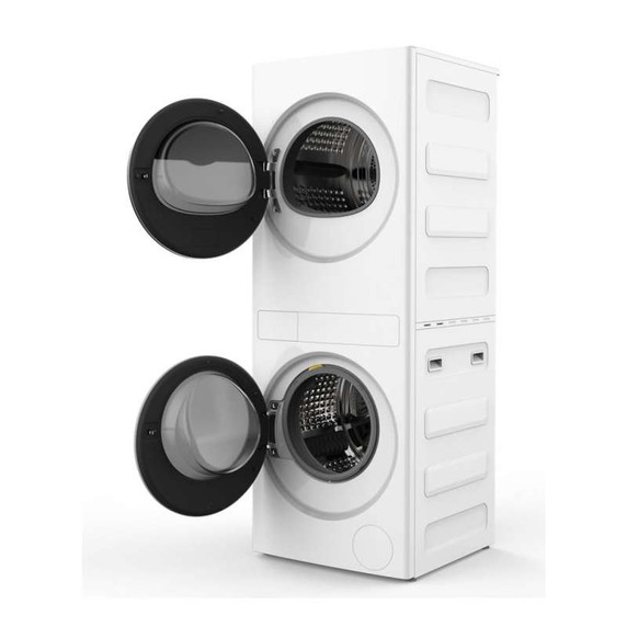 Whirlpool® 24-in Compact ENERGY STAR® Certified Ventless Heat Pump Laundry Tower with 3.2-cu. ft. I.E.C. Washer and Electric 4.3-cu ft Dryer YWFH5424SW