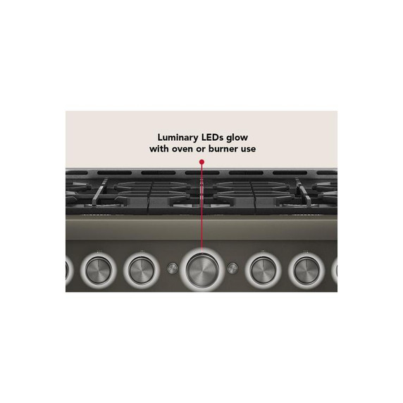 KitchenAid® 36-Inch 6 Burner Commercial-Style Gas Range with No Preheat Air Fry Mode KFGS936SBE