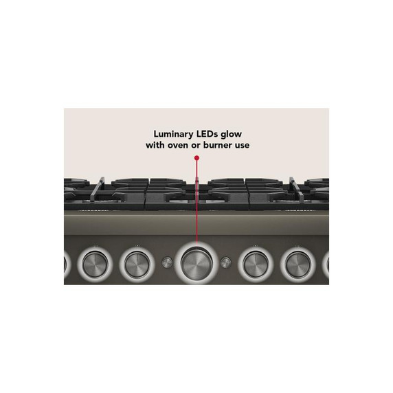 KitchenAid® 36-Inch 6 Burner Commercial-Style Dual Fuel Range with No Preheat Air Fry Mode KFDS936SBE
