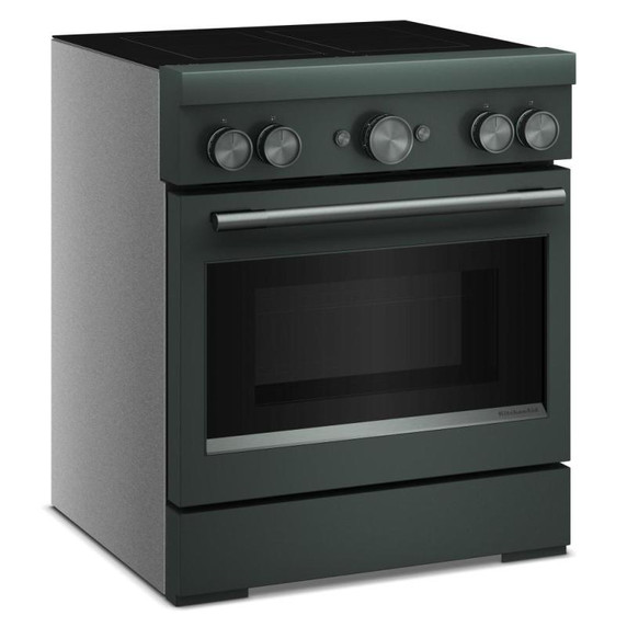 Kitchenaid® 30-Inch 4-Element Induction Freestanding Commercial-Style Range with Air Fry KFIS930SJP