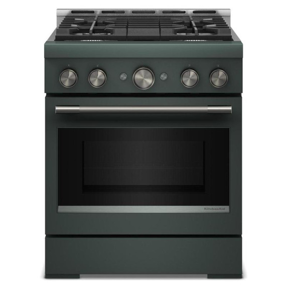 KitchenAid® 30-Inch 4 Burner Commercial-Style Gas Range with No Preheat Air Fry Mode KFGS930SJP