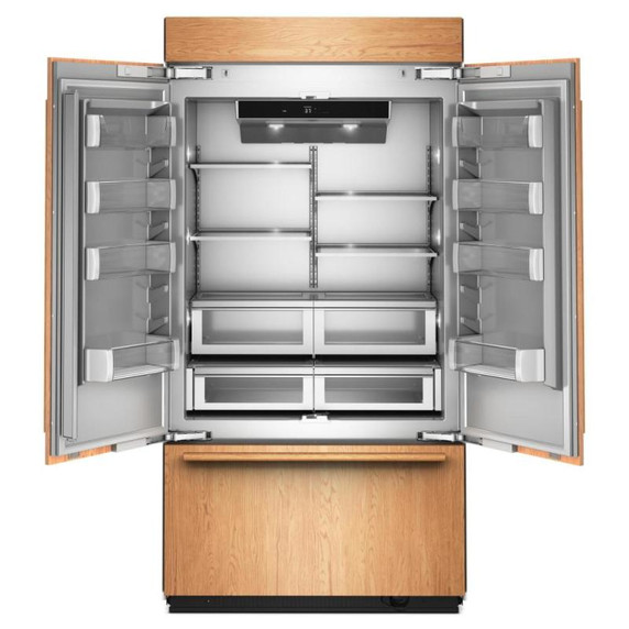 Kitchenaid® 24.2 Cu. Ft. 42" Built-In Panel-Ready French Door Bottom Mount Refrigerator with Platinum Interior KBFN542TPA