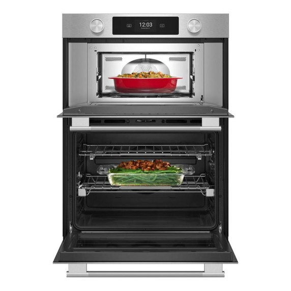 Kitchenaid® 30-inch Smart Electric Combo Wall Oven with Intelligent Cooking Camera - PrintShield™ Finish KOEC930SPS