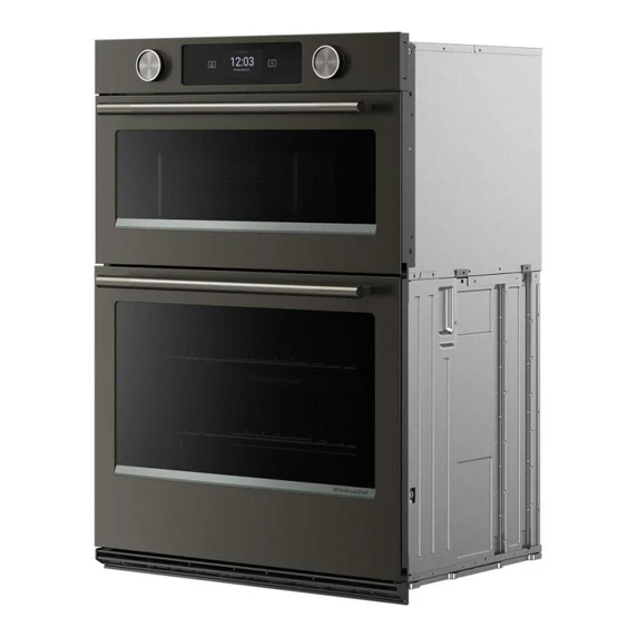 Kitchenaid® 30-inch Smart Electric Combo Wall Oven with Intelligent Cooking Camera - Black Ore KOEC930SBE