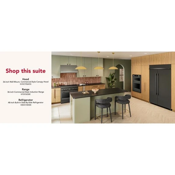 Kitchenaid® 30-inch Smart Electric Combo Wall Oven with Intelligent Cooking Camera - Black Ore KOEC930SBE