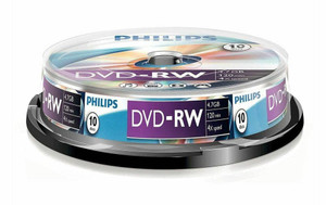 Philips DVD-RW Recordable Discs | 10pk Philips DVD-RW Recordable Discs | 10pk