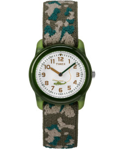 Timex Time Machines® 29mm Green Camo Elastic Fabric Kids Watch | 'T78141' Timex Time Machines® 29mm Green Camo Elastic Fabric Kids Watch | 'T78141'