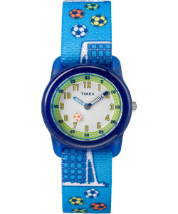 Timex Time Machines® 29mm Blue Soccer Elastic Fabric Kids Watch | 'TW7C16500' Timex Time Machines® 29mm Blue Soccer Elastic Fabric Kids Watch | 'TW7C16500'