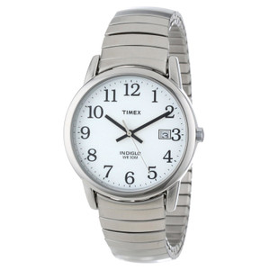 Timex Mens Easy Reader Watch with Stainless Steel Expansion Band - Silver | 'T2H451' Timex Mens Easy Reader Watch with Stainless Steel Expansion Band - Silver | 'T2H451'