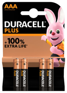 AAA 4pk | Alkaline | Duracell Plus AAA 4pk | Alkaline | Duracell Plus