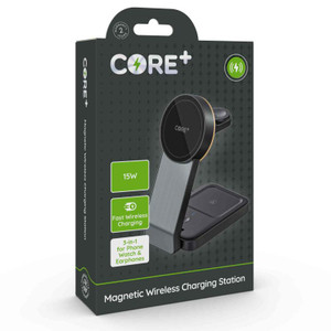Core+ Magnetic Wireless Charging Stand Station