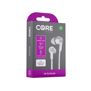 Core 3.5mm Earphones | White | 'X6' Core 3.5mm Earphones | White | 'X6'