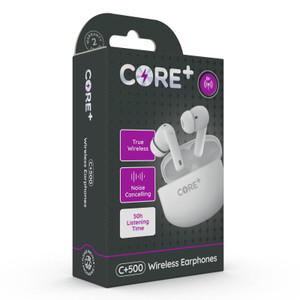 Core+ Wireless Earphones | White | 'C+500' Core+ Wireless Earphones | White | 'C+500'