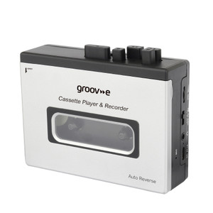 Groov-e Retro Series Personal Cassette Player & Recorder with Bluetooth | Silver | 'GVPS530SR'