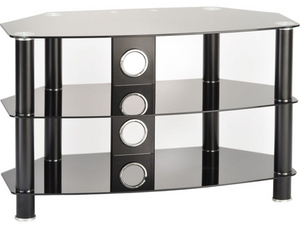 Classic Curve TV Stand | 1000mm | Black Glass Classic Curve TV Stand | 1000mm | Black Glass