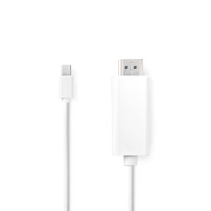 Mini DisplayPort Male To HDMI Male | Connection Cable | 2m Mini DisplayPort Male To HDMI Male | Connection Cable | 2m