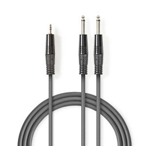 3.5mm Stereo Male To 2x 6.3mm Mono Male | Available in 1.5m, 3m & 5m 3.5mm Stereo Male To 2x 6.3mm Mono Male | Available in 1.5m, 3m & 5m