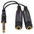 6.3mm Stereo Headphone/Audio Splitter Lead 0.2m 6.3mm Stereo Headphone/Audio Splitter Lead 0.2m