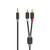 3.5mm Male To 2x RCA Male | Stereo Audio Cable | Gold Plated | 1m - 10m Available
