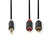 3.5mm Male To 2x RCA Male | Stereo Audio Cable | Gold Plated | 1m - 10m Available