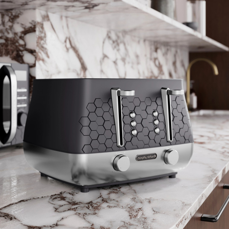 Morphy Richards Cassini 4-Slice Toaster Moonless Night | Black | '243020'