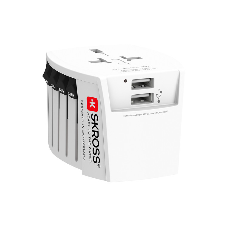 World Universal Travel Adapter | 2x USB Ports