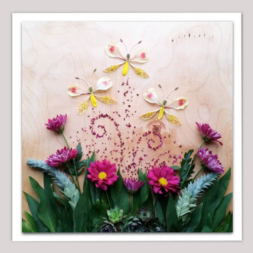 Floral Greeting Card - Butterfly Garden