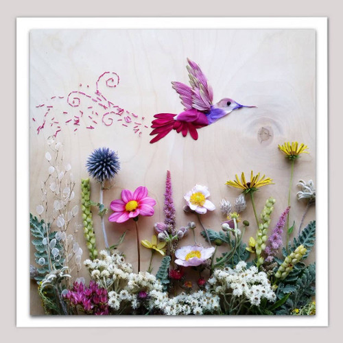 Hummingbird Floral Greeting Card