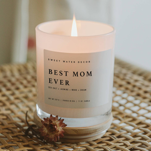 Best Mom Ever! 11 oz Soy Candle - Rose & Blossom