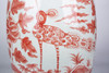 Coral Red Bird Village Garden Stool