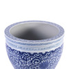 Blue & White Twisted Lotus Bowl Shape Planter - 2 Sizes