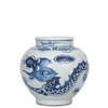 Blue And White Open Top Dragon Jar