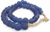 Vintage Sea Glass Beads Indigo Blue  - 2 Sizes